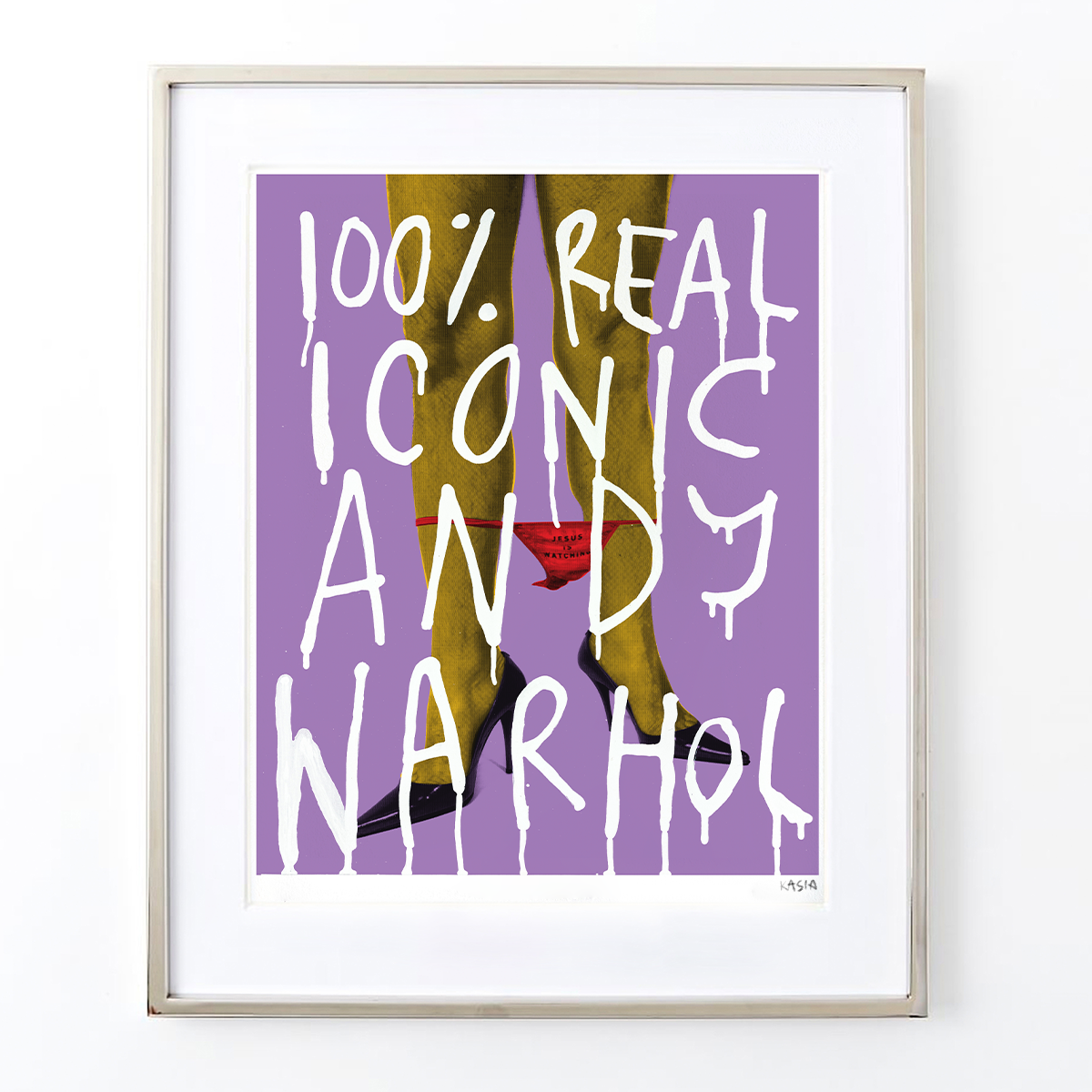 100% Real Iconic Andy Warhol (Hairy Legs Panties Down Jesus is Watching)
